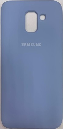 Накладка для Samsung Galaxy J6 Plus 2018 Silicone cover голубая