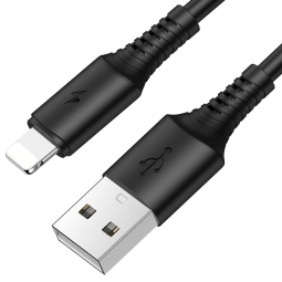 Usb Кабель-зарядка Lightning Borofone BX47 Coolway 3A 1м силиконовый черный