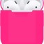 Силиконовый чехол для AirPods ярко-розовый