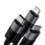 Usb Кабель-зарядка Micro+Lightning+Type-C Baseus StarSpeed 3.5A 0.6м (P10319900111-00) чёрный