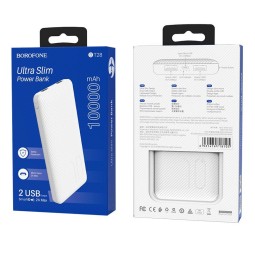 Powerbank Borofone BJ14 10000mAh 2USB 2A белый с дисплеем