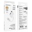 Переходник Borofone Lighting-папа на AUX 3.5мм-мама/Lighting-мама серый