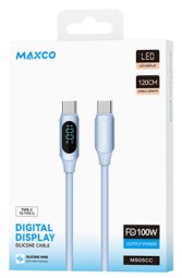 Usb Кабель-зарядка Type-C на Type-C Maxco MS05CC LED 100W 1.2м синий